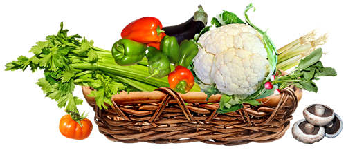 ein Korb mit Gemüse